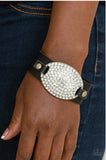 Better Recognize - Black Bracelets-Lovelee's Treasures-adjustable snap closure,black,bracelets,jewelry,leather