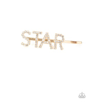 Star In Your Own Show - Gold Hair Accessories-Lovelee's Treasures-gold,hair accessories,hair accessories hair pin