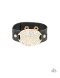 Better Recognize - Gold Bracelets-Lovelee's Treasures-adjustable snap closure,bracelets,gold,jewelry,leather