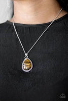 On the Home Frontier    Necklaces-Lovelee's Treasures-jewelry necklaces brown cats eye