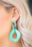 Paparazzi Torrid Tropicana - Blue Earrings