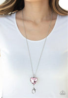 Lovely Luminosity - Pink Lanyard Necklaces