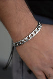 Paparazzi ~ Score - Silver  Bracelets Men-Lovelee's Treasures-bracelets,jewelry,men,paparazzi,silver