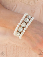 Flawlessly Flattering - white Bracelets-Lovelee's Treasures-bracelets,jewelry,stretchy bands,white