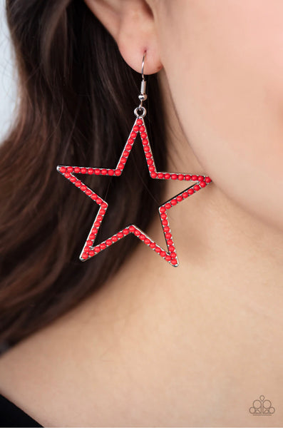 Count Your Stars- Red Earrings